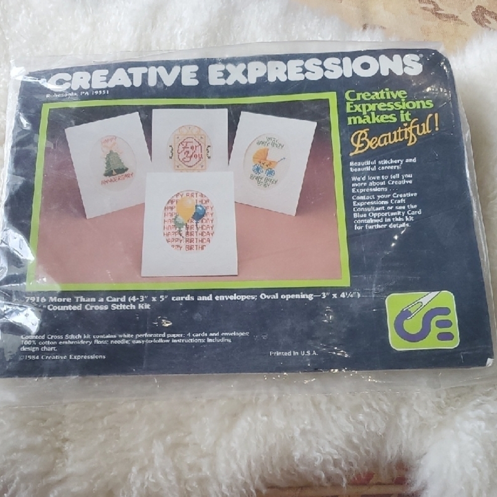 Expressions Creative Cross Stitch Card Kit - Vibrant Designs
